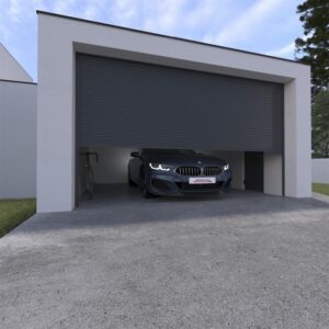 Porte De Garage Enroulable En Aluminium Motorisee Standard 2400 X 2000 Mm Grandlux