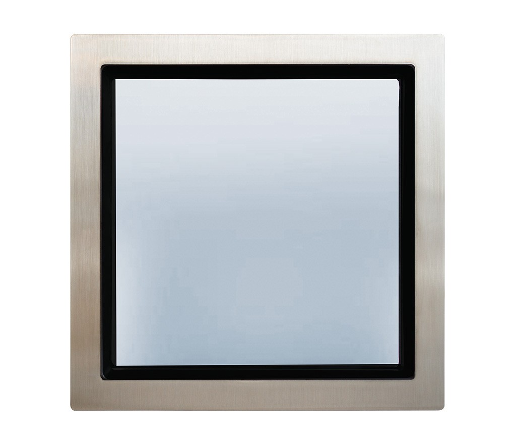  hublots carré Inox Clair